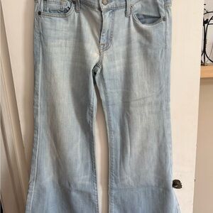 7 For All Mankind Light Blue Flare Jeans